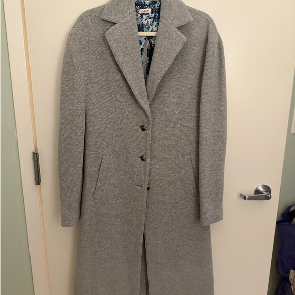 Faherty Gray Pea Coat - Picture 1 of 2